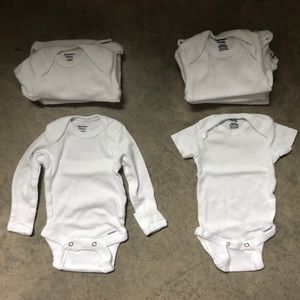 White Newborn Onesies NWT
